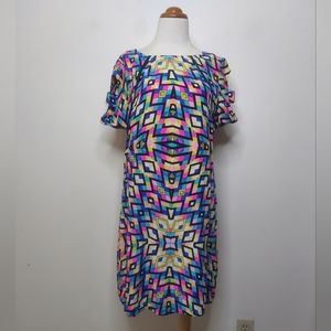 Alice & Trixie Silk Geo Print Dress, Medium